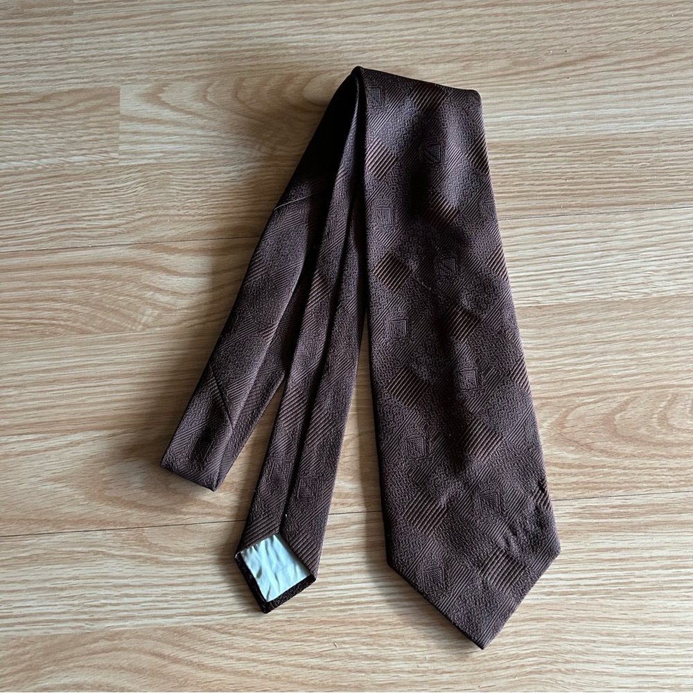 Vintage Sears The Men’s Store Brown Patterned Tie